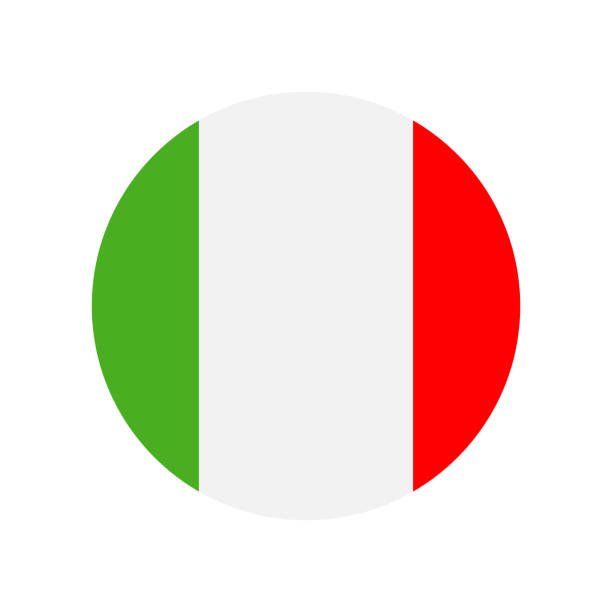 italy flag icon vector illustration round